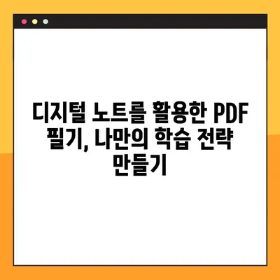 디지털 노트로 PDF 파일에 필기하며 학습 효율 높이기| 상세 가이드 | PDF 필기, 학습 전략, 디지털 노트 활용