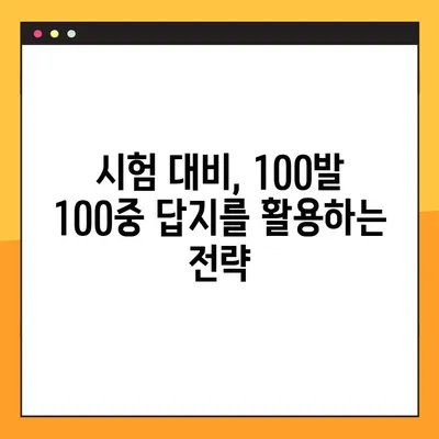 100발 100중 답지 학습법| PDF 다운로드로 실력 UP! | 시험 대비, 문제풀이, 효과적인 학습 전략