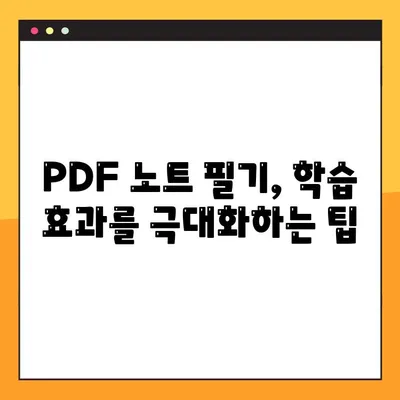 PDF 파일에 노트 작성하는 꿀팁| 디지털 노트 필기법 마스터하기 | PDF, 노트 필기, 디지털 노트, 학습 팁