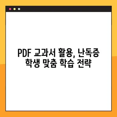 학령기 난독증, 미래엔교과서 PDF로 효과적인 학습 지원하기 | 난독증 치료, 교육 자료 활용, 학습 전략