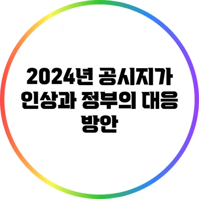 2024년 공시지가 인상과 정부의 대응 방안