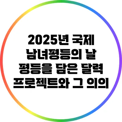 2025년 국제 남녀평등의 날: 평등을 담은 달력 프로젝트와 그 의의