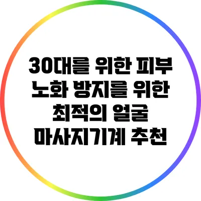 30대를 위한 피부 노화 방지를 위한 최적의 얼굴 마사지기계 추천
