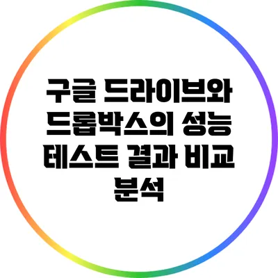 구글 드라이브와 드롭박스의 성능 테스트 결과 비교 분석