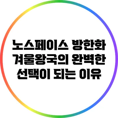 노스페이스 방한화: 겨울왕국의 완벽한 선택이 되는 이유