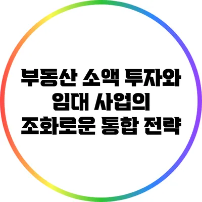 부동산 소액 투자와 임대 사업의 조화로운 통합 전략