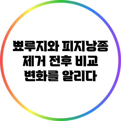 뾰루지와 피지낭종 제거 전후 비교: 변화를 알리다