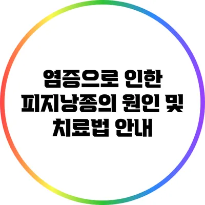 염증으로 인한 피지낭종의 원인 및 치료법 안내