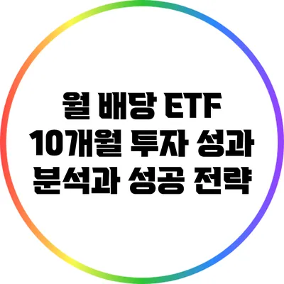월 배당 ETF: 10개월 투자 성과 분석과 성공 전략