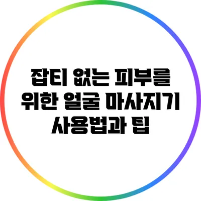 잡티 없는 피부를 위한 얼굴 마사지기 사용법과 팁