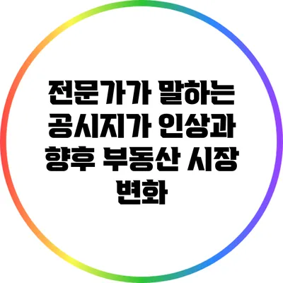 전문가가 말하는 공시지가 인상과 향후 부동산 시장 변화