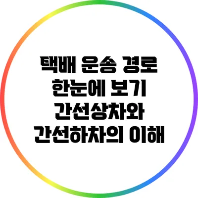 택배 운송 경로 한눈에 보기: 간선상차와 간선하차의 이해