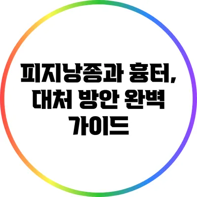 피지낭종과 흉터, 대처 방안 완벽 가이드