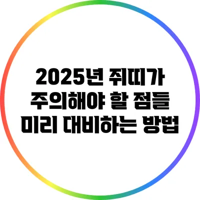 2025년 쥐띠가 주의해야 할 점들: 미리 대비하는 방법