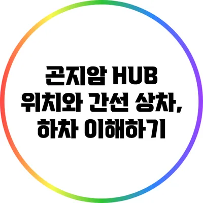 곤지암 HUB 위치와 간선 상차, 하차 이해하기