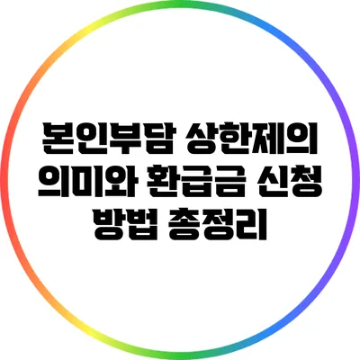 본인부담 상한제의 의미와 환급금 신청 방법 총정리
