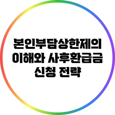 본인부담상한제의 이해와 사후환급금 신청 전략