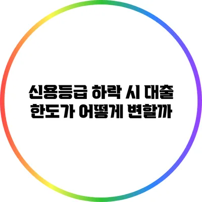 신용등급 하락 시 대출 한도가 어떻게 변할까?