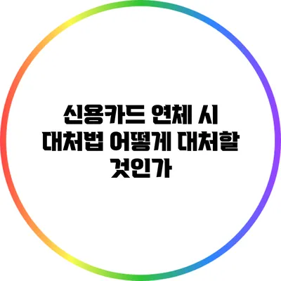 신용카드 연체 시 대처법: 어떻게 대처할 것인가?
