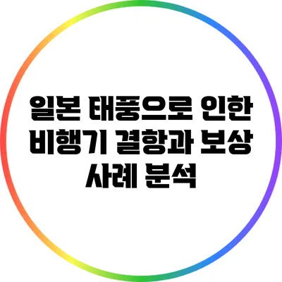 일본 태풍으로 인한 비행기 결항과 보상 사례 분석