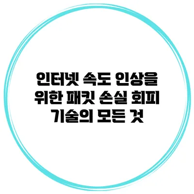인터넷 속도 인상을 위한 패킷 손실 회피 기술의 모든 것