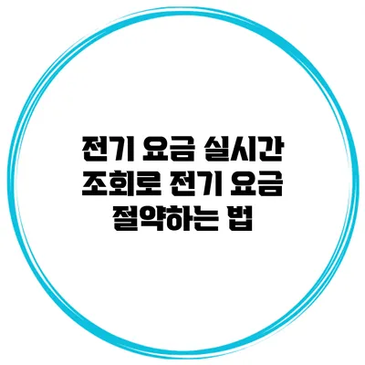 전기 요금 실시간 조회로 전기 요금 절약하는 법