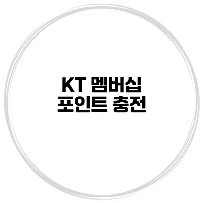 KT 멤버십 포인트 충전